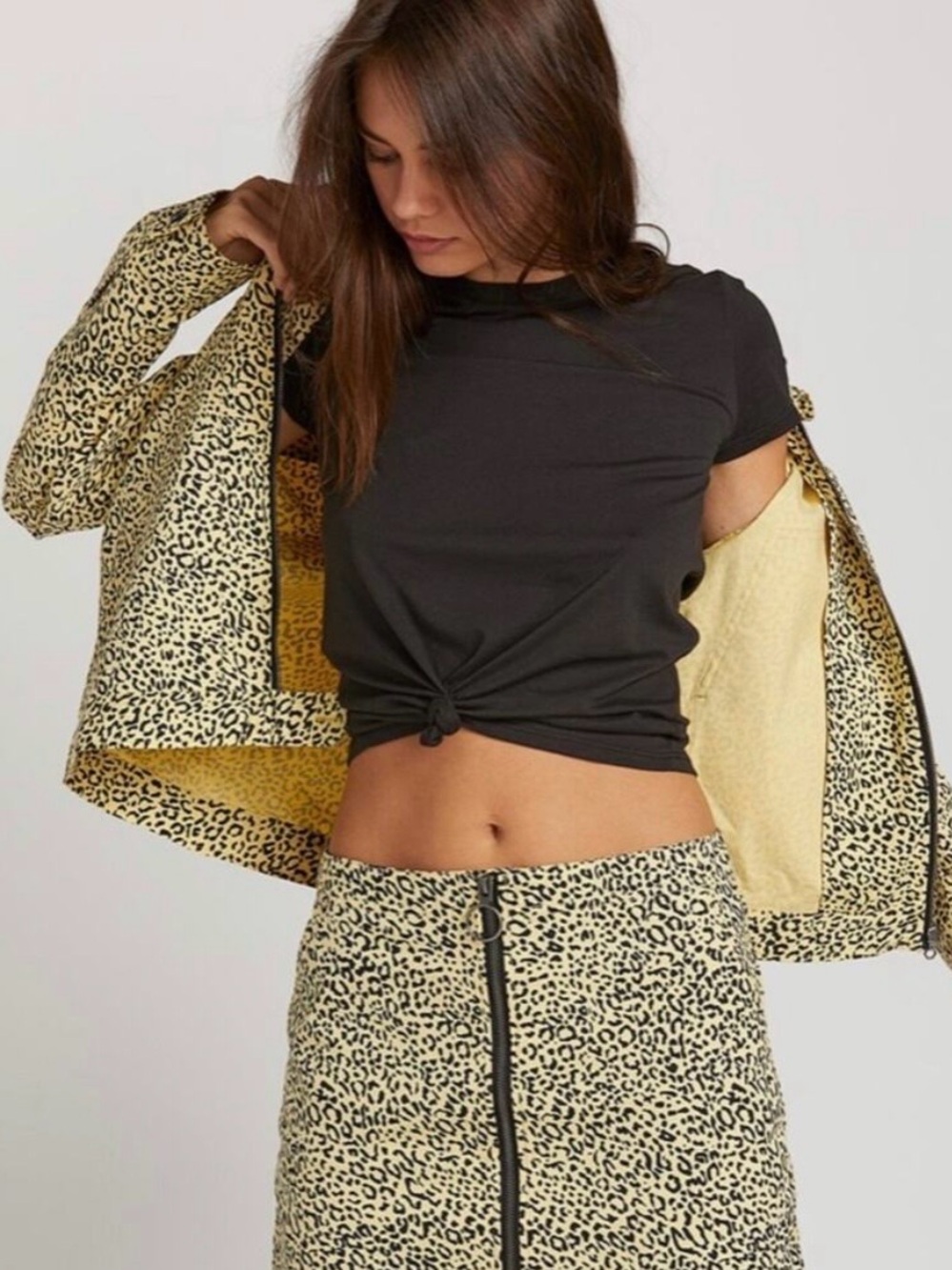 Volcom Frochickie Leopard Mini Skirt